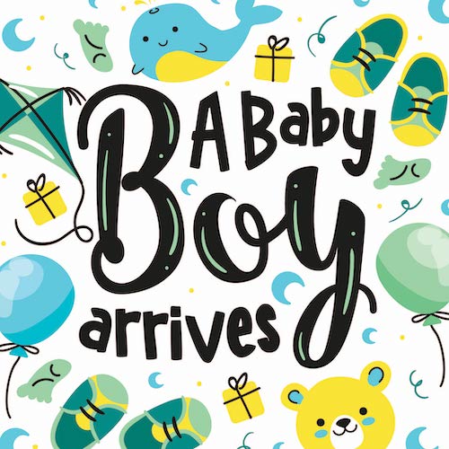 Bold Baby Boy Greeting Card