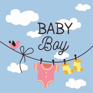 Onesie Baby Boy Greeting Card