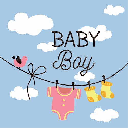 Onesie Baby Boy Greeting Card