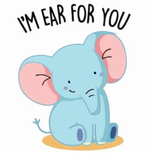 Elephant Ear Greeting Card