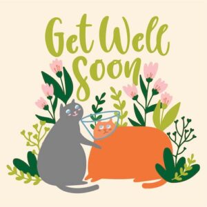 Cats Get Well Soon Greeting Card