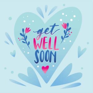 Leafy Hearts Get Well Soon Greeting Card