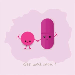Meds Get Well Soon Greeting Card