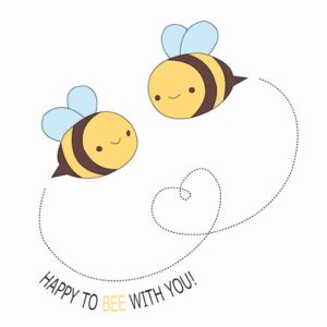 Happy Bees Greeting Card