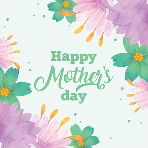 Floral Green Mother's Day Greeting Card