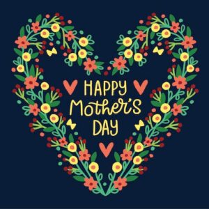 Hearty Blue Mother's Day Greeting Card