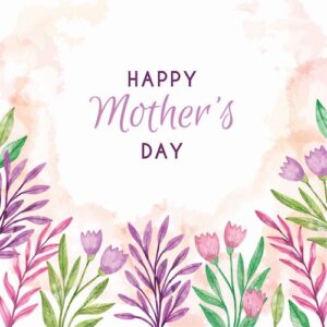Leafy Purple Mother's Day Greeting Card