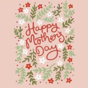 Leafy Red Mother's Day Greeting Card
