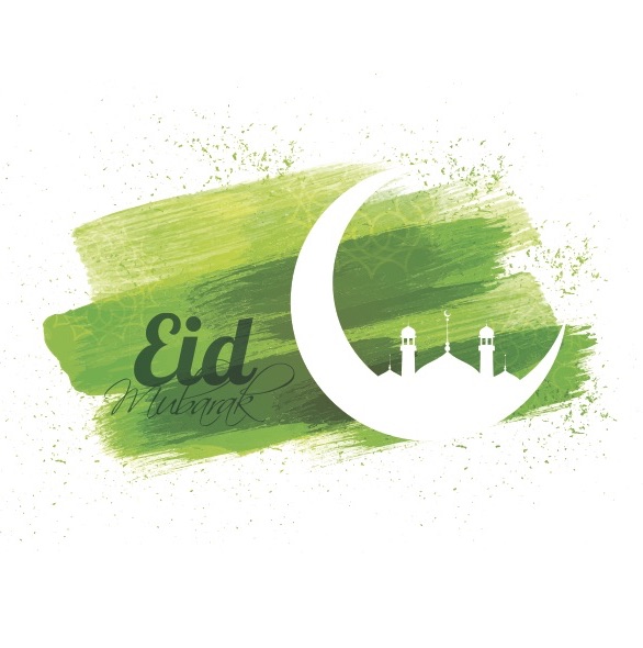 Paint Stroke Eid Greeting Card
