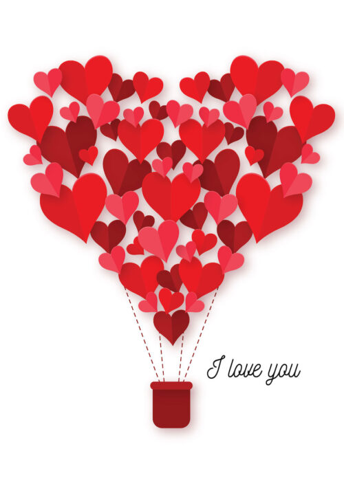 Heart Flying Greeting Card