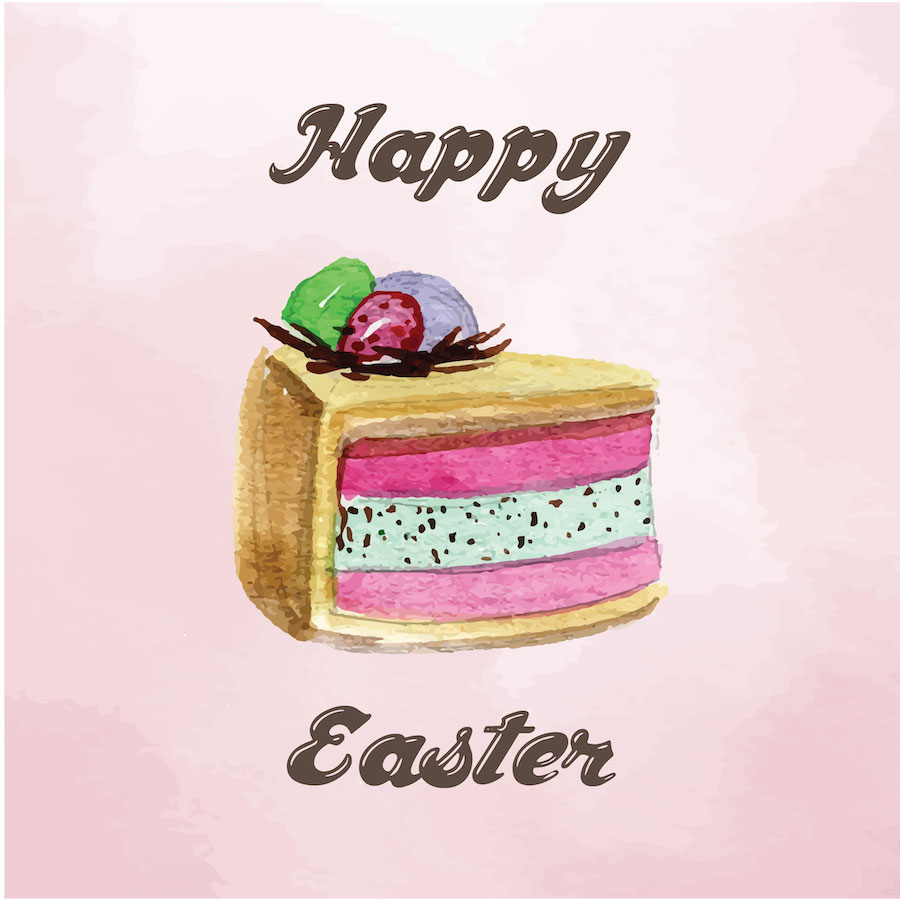Easter Cake Greeting Card