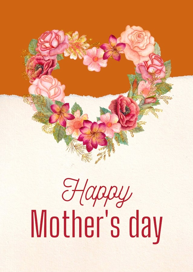 Heart Bouquet Mother's Day Greeting Card