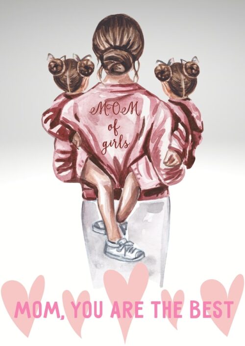Mom of Girls Mother's Day Greeting Card