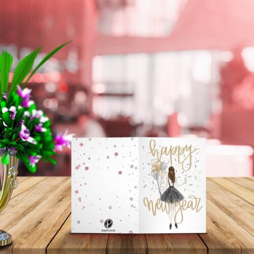 Gold Happy New Year Greeting Card - Image 2
