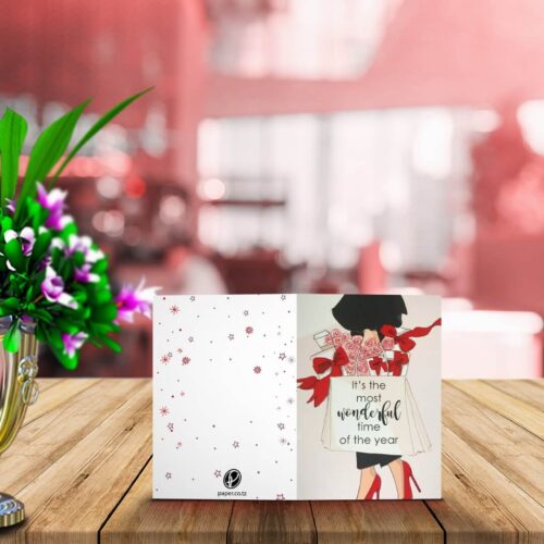 Wonderful Time Christmas and New Years Greeting Card - Image 2
